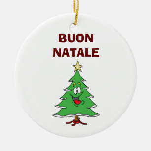 "BUON NATALE" LACHEN KERSTBOOM ORNAMENT