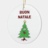 "BUON NATALE" LACHEN KERSTBOOM ORNAMENT (Links)