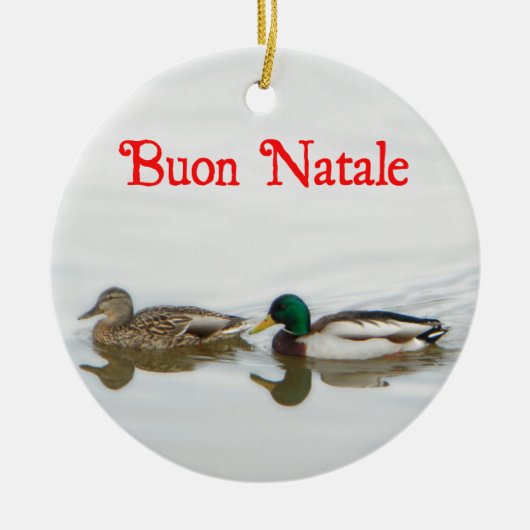 Buon Natale - Mallards Keramisch Ornament (Voorkant)