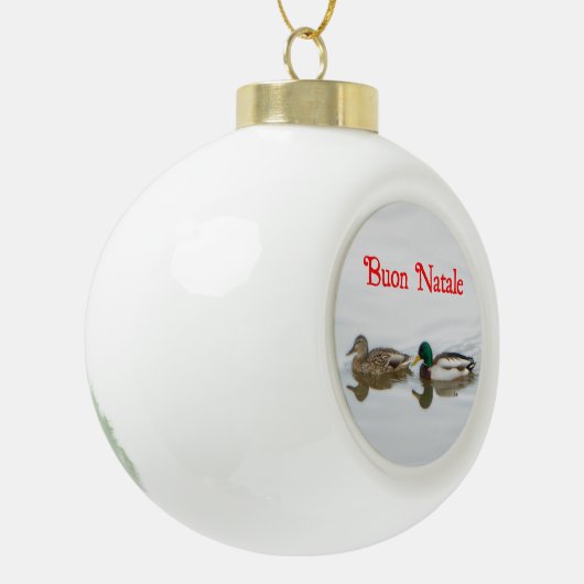 Buon Natale - Mallards Keramische Bal Ornament (Links)