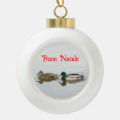 Buon Natale - Mallards Keramische Bal Ornament (Voorkant)