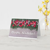 *** BUON NATALE** MERRY CHRISTMAS FAMILIE/VRIENDS KAART (Gele Bloem)