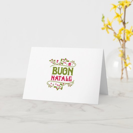 *** BUON NATALE*** MERRY CHRISTMAS FAMILIE/VRIENDS KAART (Gele Bloem)