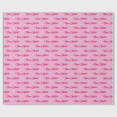 Buon Natale Merry Christmas Pink Cadeaupapier (Vlak)