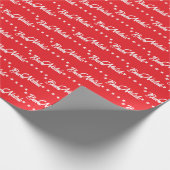 Buon Natale Merry Christmas Rood Wit Cadeaupapier (Hoek)