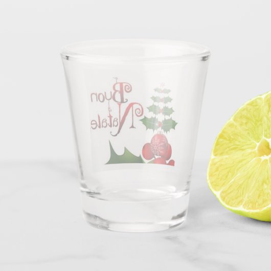 **BUON NATALE* MERRY CHRISTMAS SHOT GLAS (Achterkant)