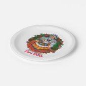 Buon Natale Merry: Italiaanse Retro Doll Papieren Bordje (Gekanteld)