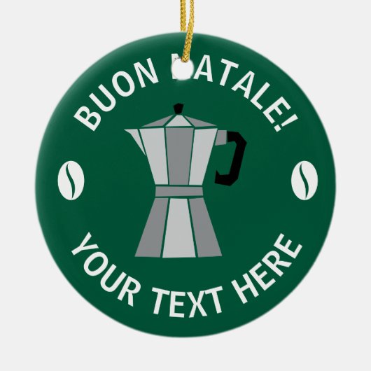 Buon Natale Moka Pot Christmas tree ornament (Voorkant)
