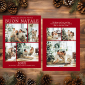 Buon Natale Multi Photo Holiday Kaart