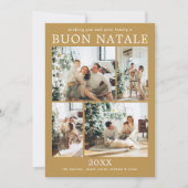 Buon Natale Multi Photo Holiday Kaart (Voorkant)