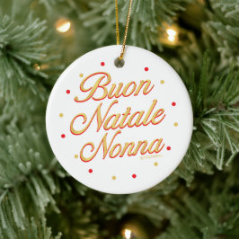 Buon Natale Nonna gepersonaliseerd Keramisch Ornament