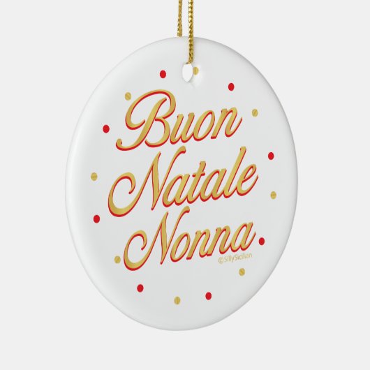 Buon Natale Nonna gepersonaliseerd Keramisch Ornament (Rechts)