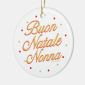 Buon Natale Nonna gepersonaliseerd Keramisch Ornament (Links)