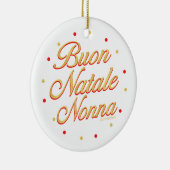 Buon Natale Nonna gepersonaliseerd Keramisch Ornament (Rechts)