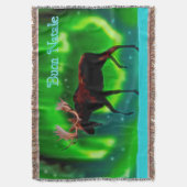 Buon Natale - Northern Lights Moose Deken (Voorkant Verticaal)