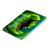 Buon Natale - Northern Lights Moose Magneet (Linkerzijde)