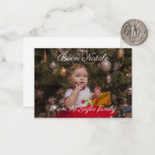 Buon natale notitiekaartje (Voorkant / Achterkant in situ)