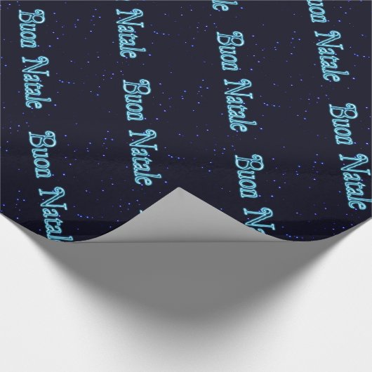 Buon Natale op Starfield Cadeaupapier (Hoek)