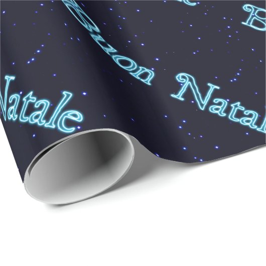 Buon Natale op Starfield Cadeaupapier (Rol Hoek)