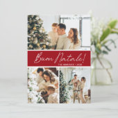 Buon Natale Photo Collage Feestdagenkaart (Staand voorkant)