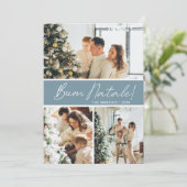 Buon Natale Photo Collage Feestdagenkaart (Staand voorkant)