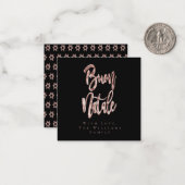 Buon Natale Pink Rose Gold Italiaans kerstfeest Notitiekaartje (Voorkant / Achterkant in situ)