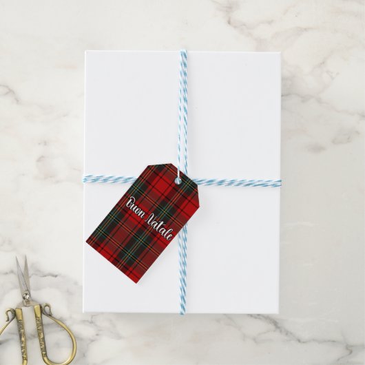 Buon Natale Plaid Cadeaulabel (Met Touw)