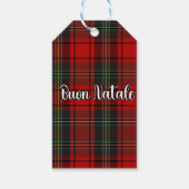Buon Natale Plaid Cadeaulabel (Voorkant)
