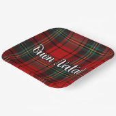 Buon Natale Plaid Papieren Bordje (Gebogen)