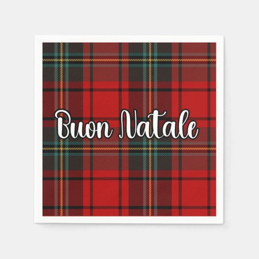 Buon Natale Plaid Servet (Voorkant)