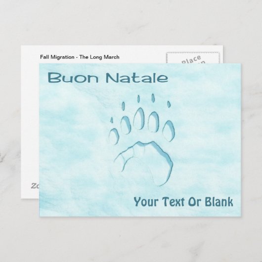 Buon Natale - Polar Beer Pw Print Briefkaart (Voorkant / Achterkant)