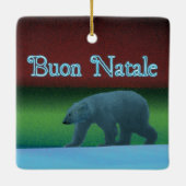 Buon Natale - Polar Lights Polar Beer Keramisch Ornament (Achterkant)