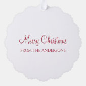 Buon Natale Red en Green Italy Kerstmis Ornament Kaart (Achterkant)