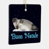 Buon Natale - Ringed zegel Keramisch Ornament (Rechts)