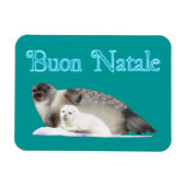Buon Natale - Ringed zegel Magneet (Horizontaal)