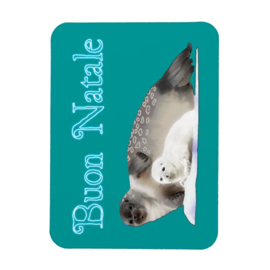 Buon Natale - Ringed zegel Magneet (Verticaal)