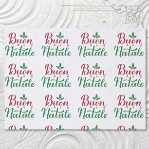 Buon Natale Rode en Groene Kerstmis Tissuepapier