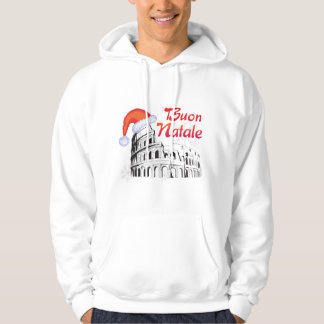 Buon Natale Rome Colosseum Santa Hat Hoodie