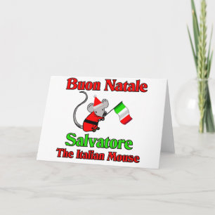 Buon Natale Salvatore De Italiaanse muis Feestdagen Kaart