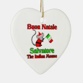 Buon Natale Salvatore De Italiaanse muis Keramisch Ornament (Rechts)