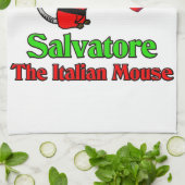 Buon Natale Salvatore De Italiaanse muis Theedoek (Gevouwen)