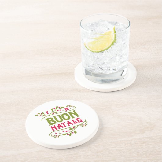 **BUON NATALE** SANDSTONE ONDERZETTER (Zijkant)