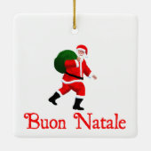 Buon Natale - Santa Claus Keramisch Ornament (Achterkant)