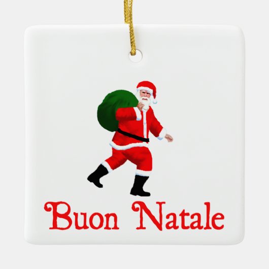 Buon Natale - Santa Claus Keramisch Ornament (Voorkant)