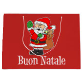 Buon Natale Santa Italiaanse kerst Groot Cadeauzakje (Voorkant)