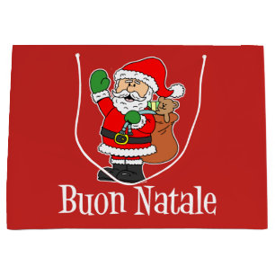 Buon Natale Santa Italiaanse kerst Groot Cadeauzakje