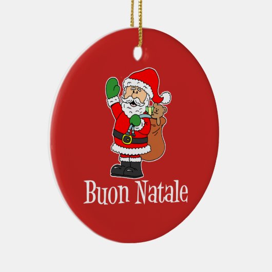 Buon Natale Santa Ornament (Rechts)