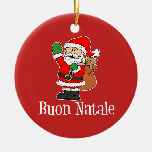 Buon Natale Santa Ornament (Voorkant)