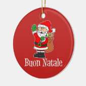 Buon Natale Santa Ornament (Links)