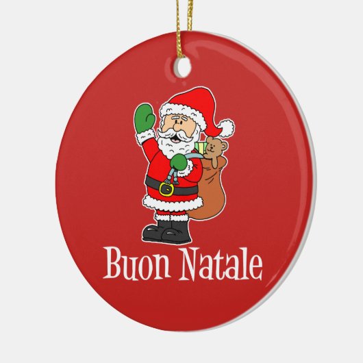 Buon Natale Santa Ornament (Links)